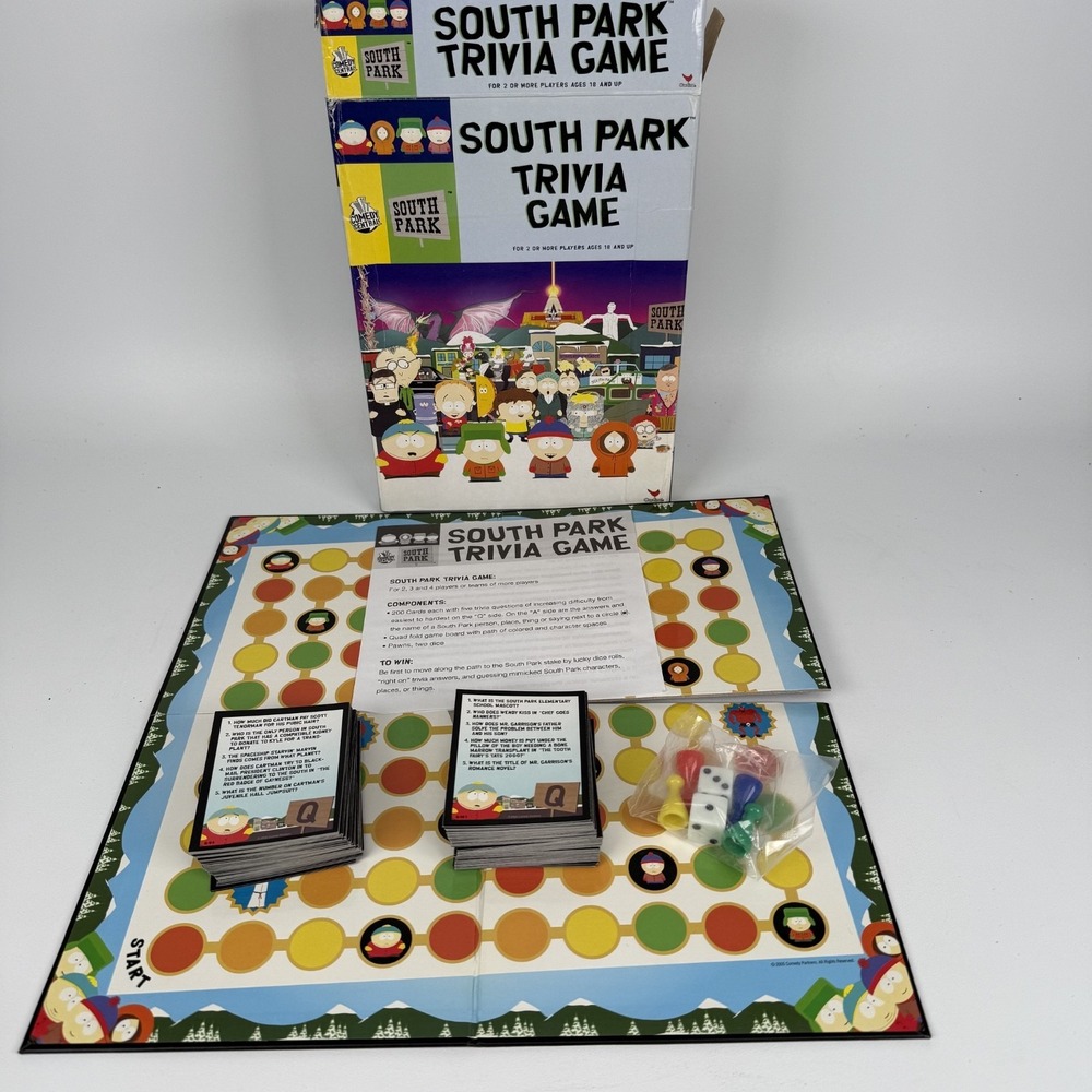 South Park Trivia Game - Comedy Central - COMPLETE